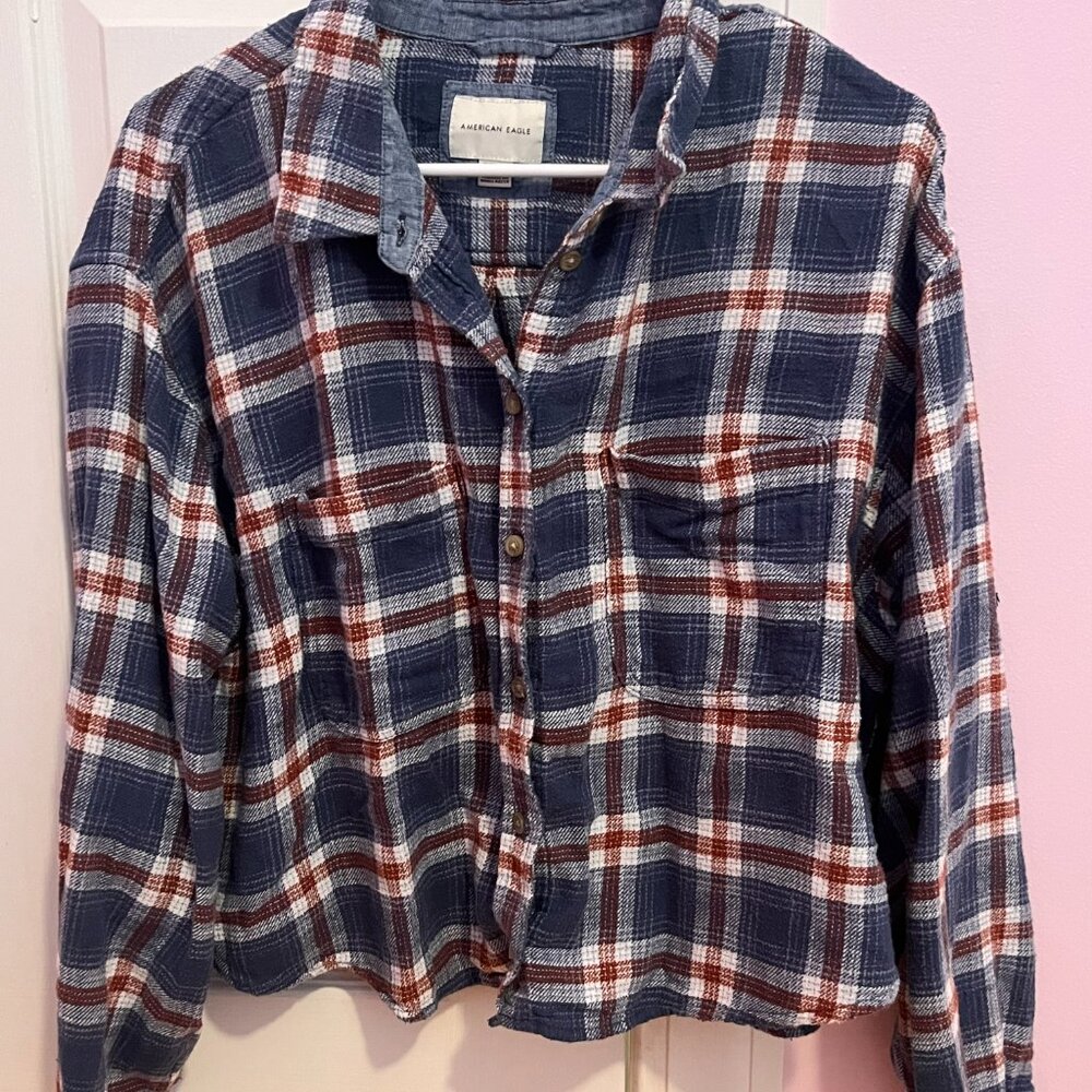Extra-large blue American Eagle flannel, only worn a few times
